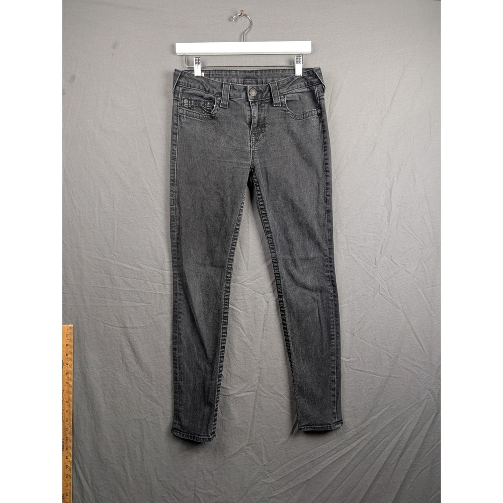 True Religion Mens Rocco Skinny Fit Jeans Charcoal Gray Made in USAโ Size 30